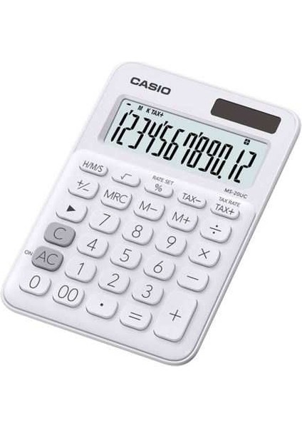 MS-20UC-WE 12 Hane Beyaz Masa Üstü Hesap Makinesi