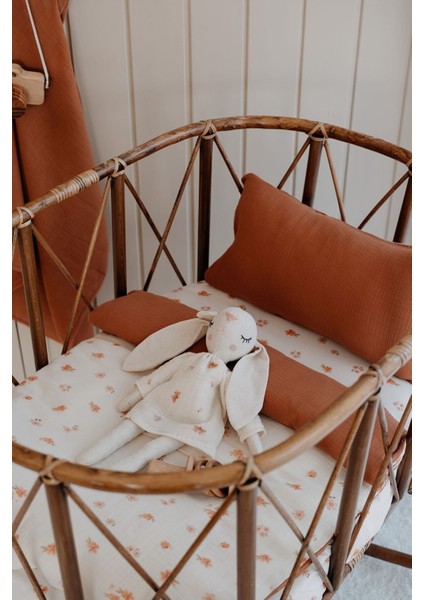 Park Yatak Müslin Nevresim Takımı (80X110) | Peachy Flowers