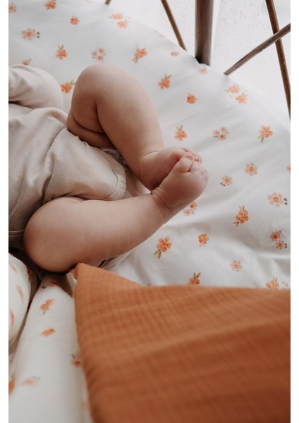 Park Yatak Müslin Nevresim Takımı (80X110) | Peachy Flowers indirimleri