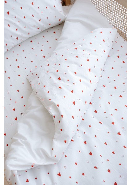 Montessori Nevresim Takımı (100X200) | Red Hearts