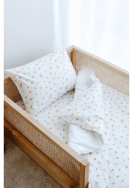 Montessori Nevresim Takımı (100X200) | Peachy Flowers