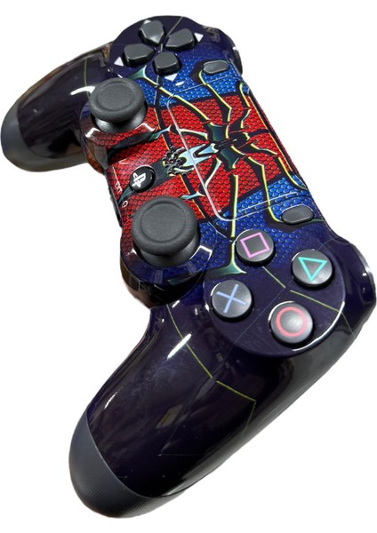 Ps4 Kablosuz Gamepad Joystıck Yenilenmiş Gamepad Controller - Spiderman Mavi