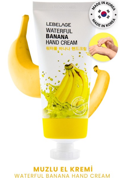 Nemlendirici El Kremi Lebelage Waterful Banana Hand Cream 100 ml Büyük Boy