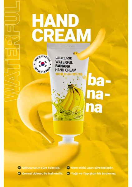 Nemlendirici El Kremi Lebelage Waterful Banana Hand Cream 100 ml Büyük Boy