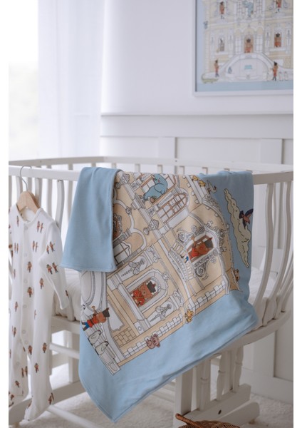 Çift Taraflı Bebek Battaniyesi - Kurşun Asker