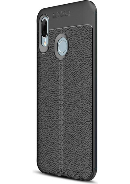 Huawei P Smart 2019 Deri Görünümlü Silikon Siyah indirimleri