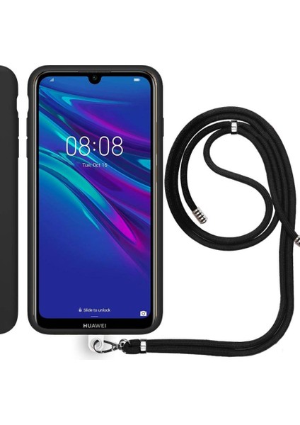 Huawei P Smart 2019 İp Askılı Silikon Kılıf Siyah indirimleri