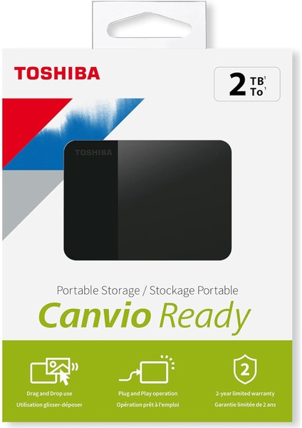 2TB Canvio Ready 2.5" Gen1 USB 3.2 Harici Harddisk (HDTP320EK3AA)
