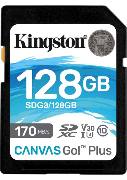 SDG3-128GB 128GB SDXC Canvas Go Plus 170R C10 UHS-I U3 V30 Hafıza Kartı