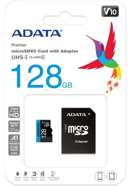 128GB Premier microSDXC Card with Adapter UHS-I Class10 V10 Hafıza Kartı