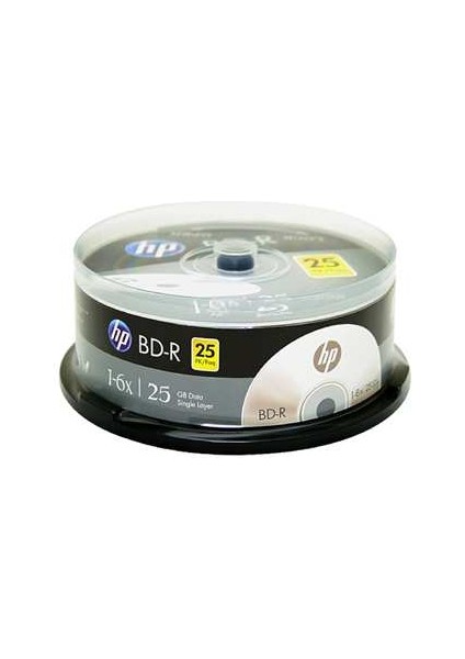 Hp Blu-Ray Bd-R 6x 25GB 25LI Cake Box Printable