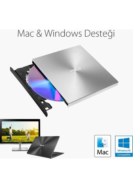 ZenDrive SDRW-08U9M-U Harici Dvdrw Slim, Siyah Dvd Yazıcı