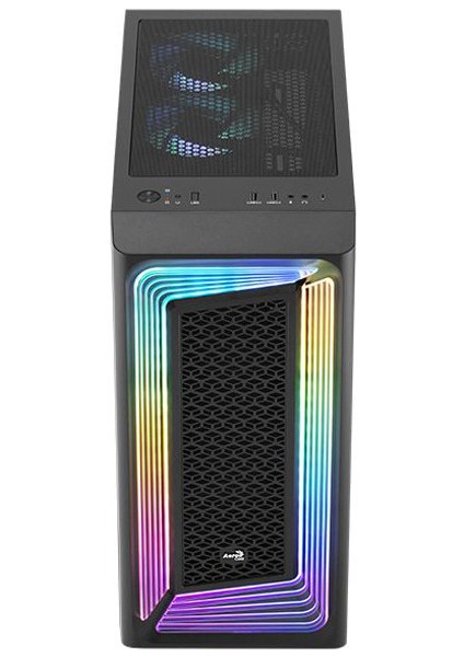 Interstellar 1200W 80+Gold 3X12CM Argb LED Fanlı, Mesh Ön Panel, Temperli Cam Yan Panel, Dikey Ekran Kartı Takılabilen USB 3.0 / Type-C Atx Bilgisayar Kasası (AE-INTLSTLR1200GD)
