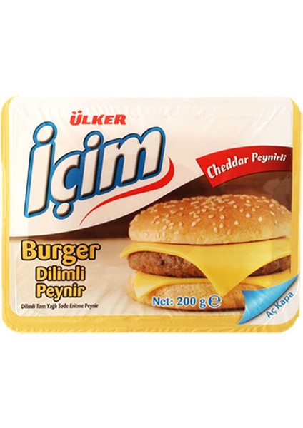 Dilimli Burger Peynir 200 G x8 Paket – Lezzetli ve Pratik