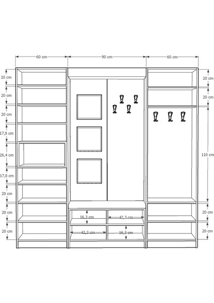 Vestiyer & Portmanto V-05 (210 cm ) fırsatları