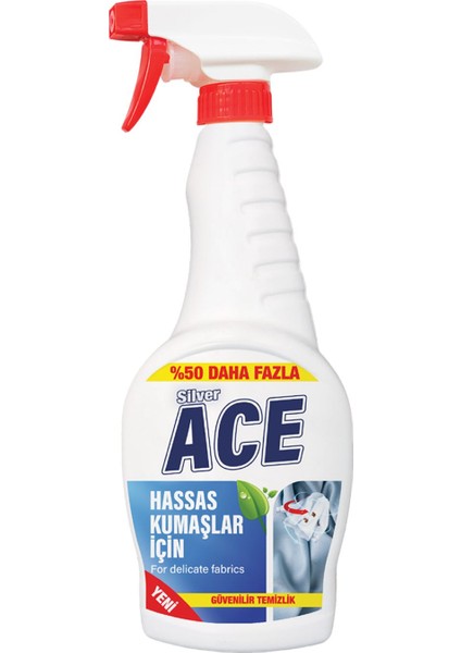 Silver ACE Kumaş ve Hassas Yüzeyler Için Güçlü Leke Çıkarıcı Sprey 750 M