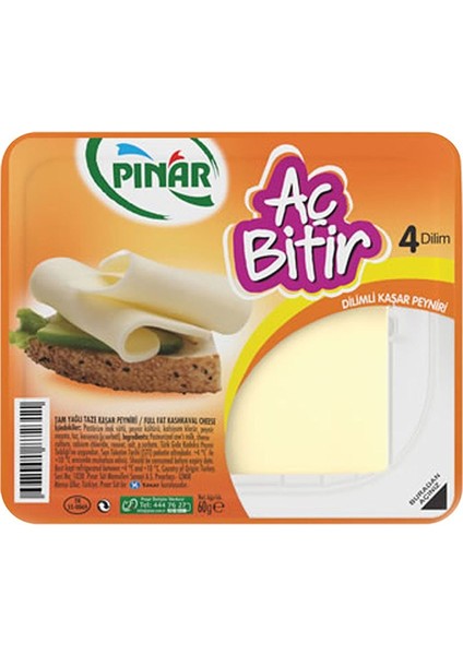 Aç Bitir Dilimli Peyniri (60 G) X4 Paket