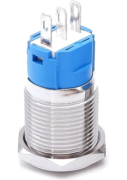 16MM Metal Panel Montaj Düz Kafa Latch Buton No Nc Dc 6A 12V Ac 3A 250V IP67 Su Geçirmez Düğme Başlatma Kontrol Otomasyon Araba Makina Bilgisayar Akıllı Ev
