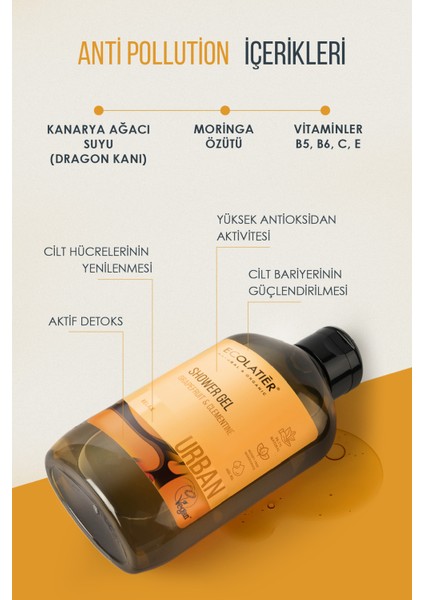 Duş Jeli Relax, %97,5 Doğal Vücut Şampuanı Greyfurt ve Klementin, 600 ml