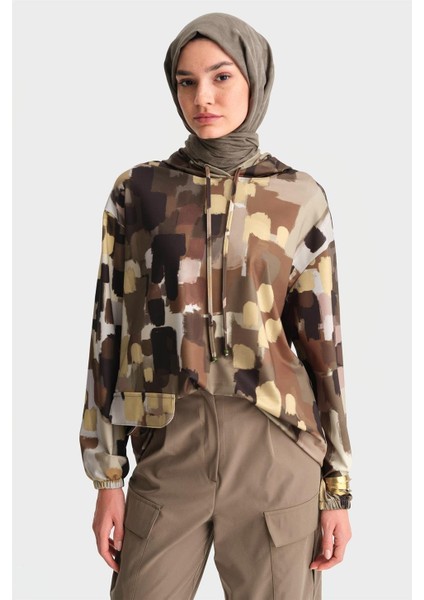 Baskılı Scuba Sweat 24K4307 Yeşil