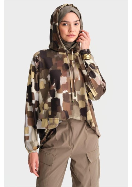Baskılı Scuba Sweat 24K4307 Yeşil