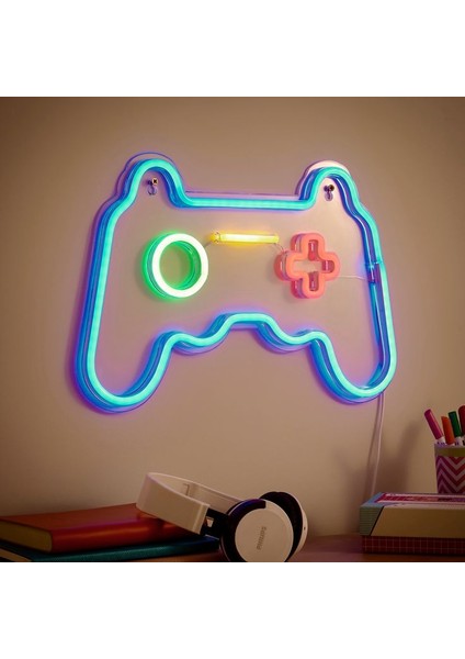 Oyun Kolu Gaming Neon LED Işıklı Tablo