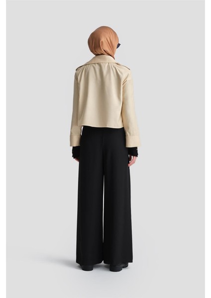 Pileli Pantolon Etek 24K2715 Siyah