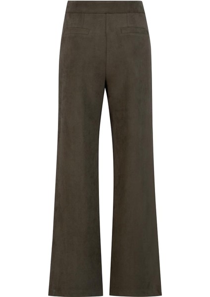 Düz Paça Süet Pantolon 24K2704 Haki