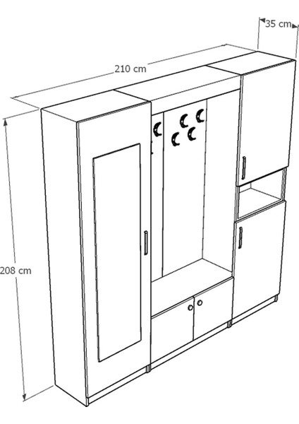 Vestiyer & Portmanto V-06 (210 cm ) indirimleri