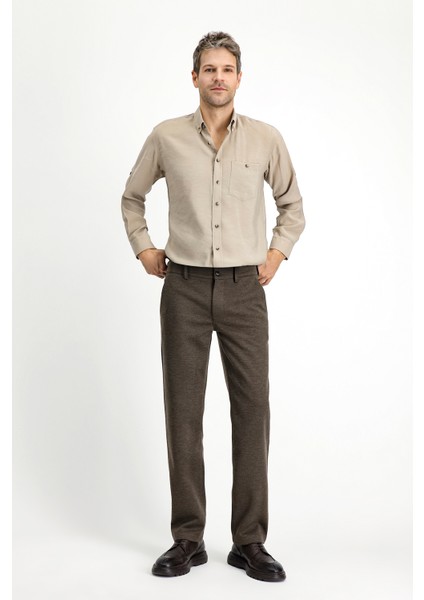 Slim Fit Dar Kesim Likralı Örme Klasik Kumaş Pantolon fiyatları