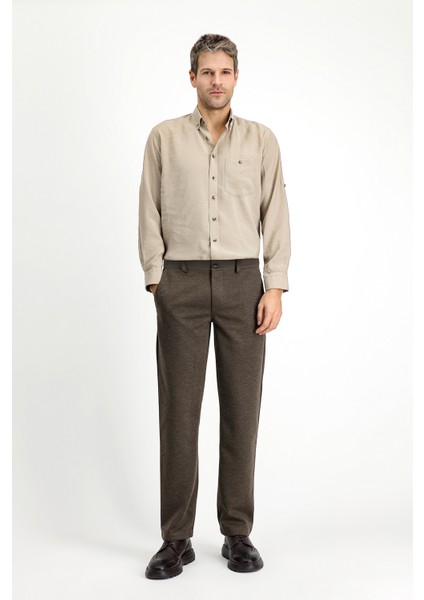 Slim Fit Dar Kesim Likralı Örme Klasik Kumaş Pantolon modelleri