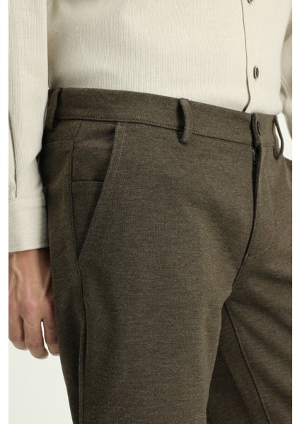 Slim Fit Dar Kesim Likralı Örme Klasik Kumaş Pantolon indirimleri