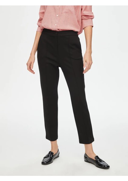 Önü Dikişli Slim Fit Örme Kadın Pantolon 00089 fiyatları
