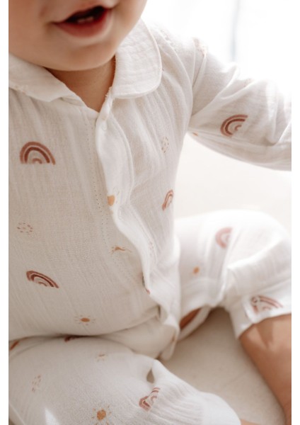 Müslin Bebek Tulumu | Boho Rainbow
