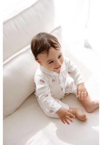 Müslin Bebek Tulumu | Boho Rainbow