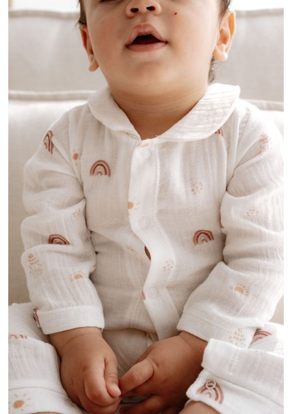 Müslin Bebek Tulumu | Boho Rainbow