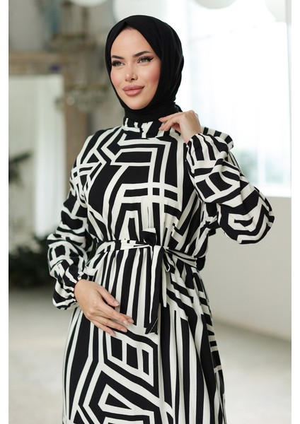 Elar Dokuma Viskon Elbise 1314 - Siyah fiyatları