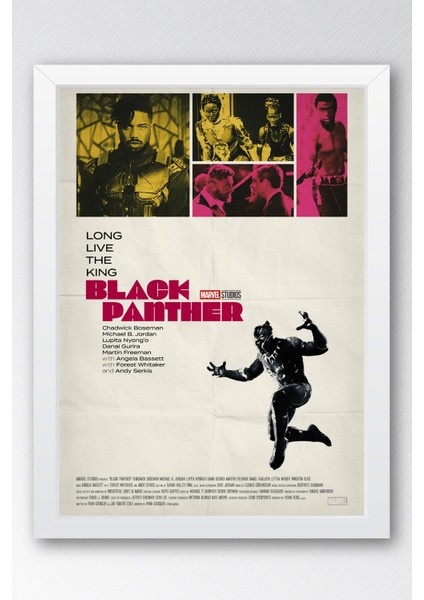 Black Panther Çerçeveli Tablo - Marvel Film Afişi Poster Tablo