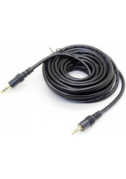 5m Metre Aux Ses Kablosu Stereo Erkek Erkek 3.5 mm Steryo Kablo