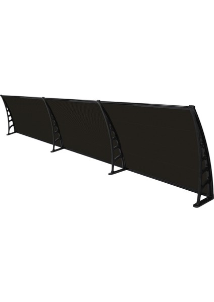 Crocus Kapı Pencere Üstü Pratik Sundurma 80×360 – Siyah