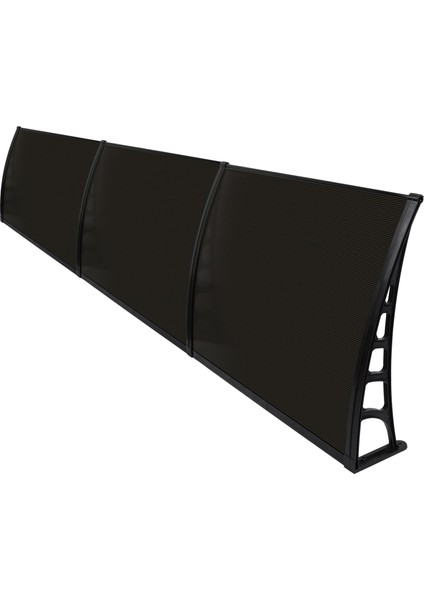 Crocus Kapı Pencere Üstü Pratik Sundurma 80×360 – Siyah