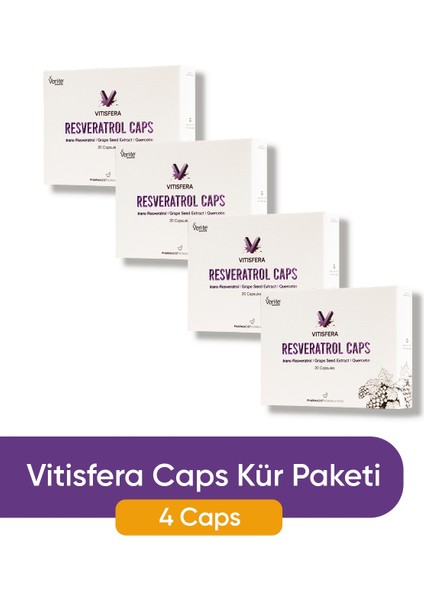 Resveratrol Caps Kür Paketi (4 Kutu)