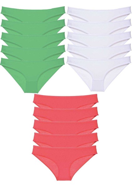 15 Adet Süper Eko Set Likralı Kadın Slip Külot 538