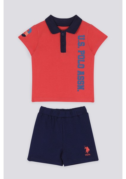 Azure Mavi Bebek Polo Yaka T-shirt Takım