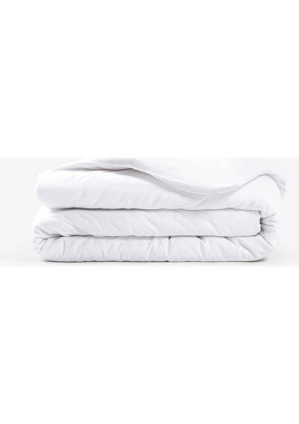 Washed Linen Keten Çift Kişilik Nevresim Beyaz 233 x 228