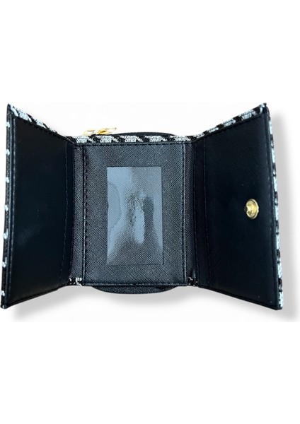 Genç Kazayağı Desenli Kağıt Para ve Kartlık Bölmeli Cüzdan. modelleri