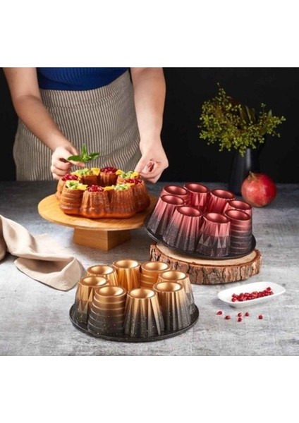 Döküm Bardak Muffin Kek Kalıbı 26CM Kırmızı