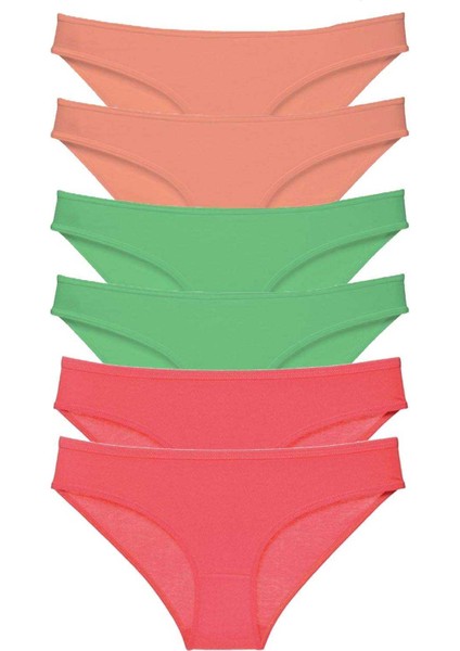 6 Adet Süper Eko Set Likralı Kadın Slip Külot 549