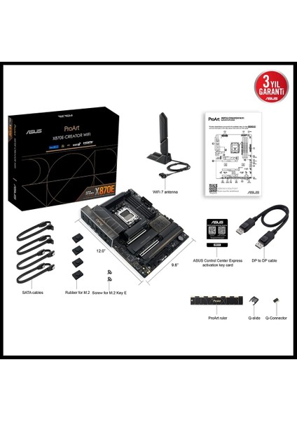 Proart X870E-CREATOR Wıfı, 4xddr5, 4xm.2, Hdmı, Dp, Type-C, Pcıe 5.0, Wi-Fi 7, Bluetooth V5.4, Amd Ryzen 9000-8000 ve 7000 Serisi, Am5 Soket Anakart indirimleri