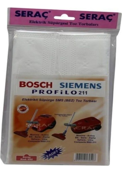 Bez Süpürge Torbası Bosch Siemens NO:050 Süpürge Torbası
